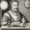 Black And White Gerardus Mercator Diamond Painting