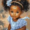 Black Baby Girl Animation Diamond Painting