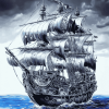 Black Pearl Ship Diamond Painting