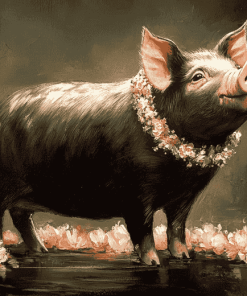 Black Pig Animal Diamond Painting