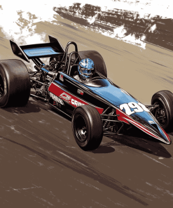 Black Sprint Car Racing Diamond Painting