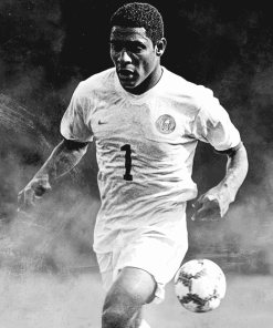 Black and White Eusebio Footballer Diamond Painting