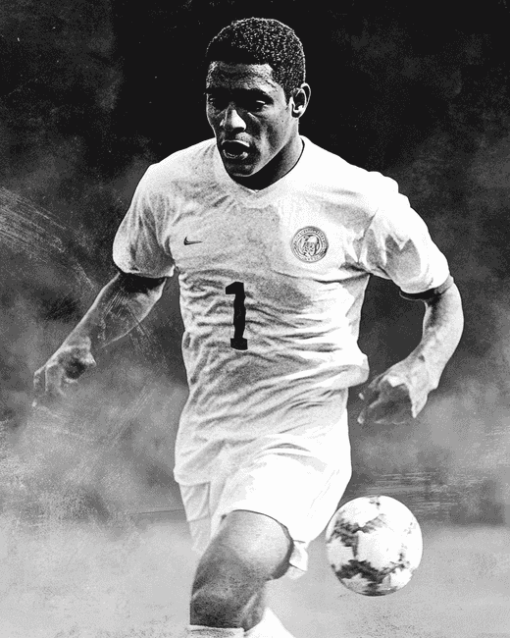 Black and White Eusebio Footballer Diamond Painting