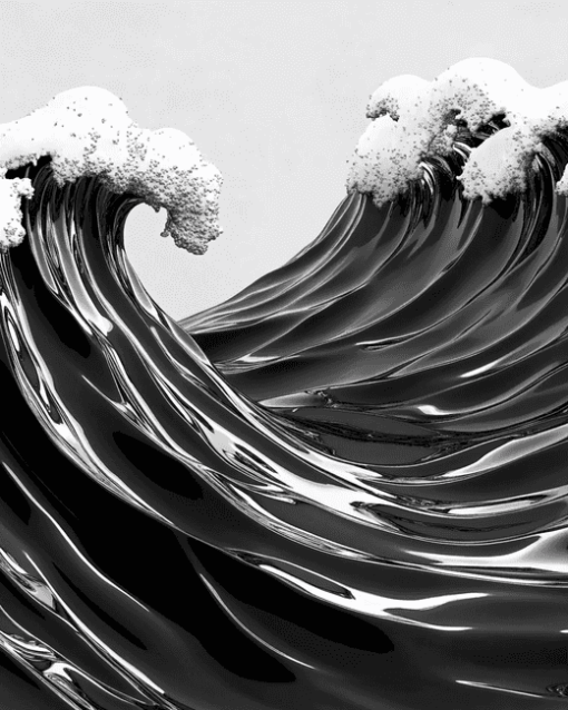 Black and White Seascape Diamond Painting