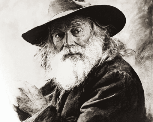 Black and White Walt Whitman Diamond Painting