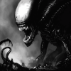 Black and White Xenomorph Aliens Diamond Painting