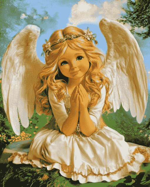 Blondy Ariel Angel Animation Diamond Painting