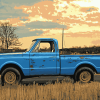 Blue 1967 Chevy Stepside Truck Diamond Painting