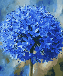 Blue Allium Blossoms Diamond Painting