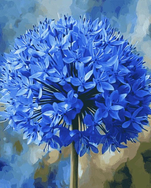 Blue Allium Blossoms Diamond Painting