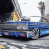 Blue Chevrolet Lowrider Diamond Painting