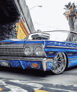 Blue Chevrolet Lowrider Diamond Painting