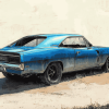 Blue Dodge Charger Vehicle Diamond Painting