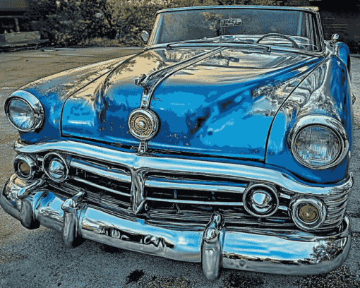 Blue Mercury Convertible Diamond Painting