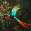 Blue Quetzal Bird Diamond Painting