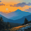 Blue Ridge Sunset Diamond Painting