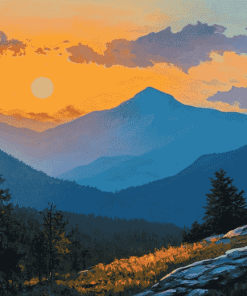 Blue Ridge Sunset Diamond Painting