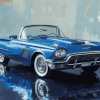 Blue Thunderbird Car Diamond Painting