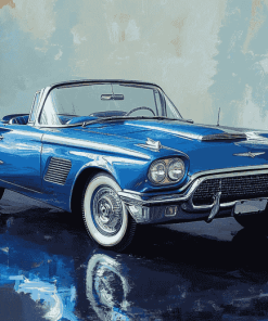 Blue Thunderbird Car Diamond Painting