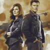 Bones Characters Booth and Brennan Diamond Painting