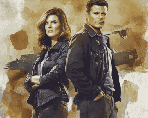 Bones Characters Booth and Brennan Diamond Painting