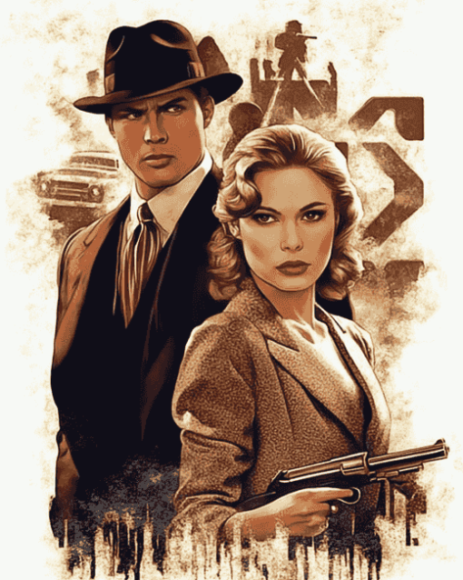 Bonnie And Clyde Film Diamond Painting