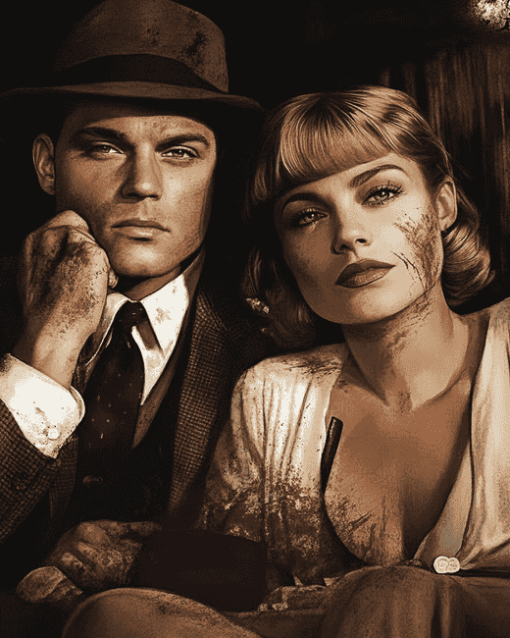 Bonnie and Clyde Classic Film Diamond Painting