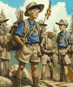 Boy Scouts Cartoon Adventure Diamond Painting