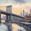 Brooklyn Bridge Cityscape Diamond Painting