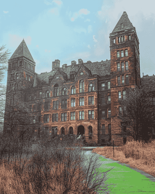 Buffalo Psychiatric Buildings Diamond Painting