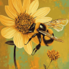 Bumble Bee Nature Diamond Painting