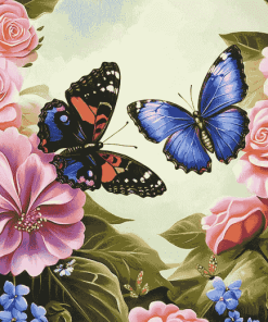 Butterflies and Roses Diamond Painting