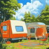 Cartoon Campers Adventure Diamond Painting