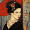 Cartoon Japanese Woman Diamond Painting