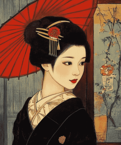 Cartoon Japanese Woman Diamond Painting