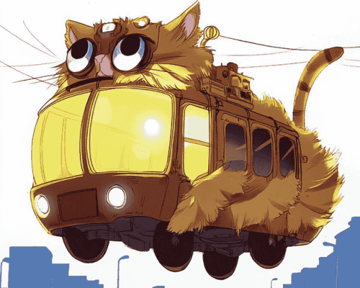 Cat Bus Adventures Diamond Painting