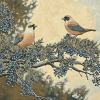 Cedar Tree with Birds Diamond Painting