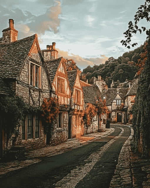 Charming English Villages Diamond Painting