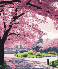 Cherry Blossom Japan Diamond Painting