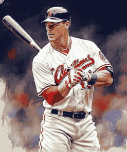 Chipper Jones Baseball Icon Diamond Painting