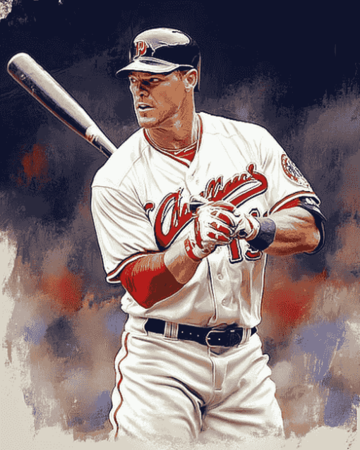 Chipper Jones Baseball Icon Diamond Painting