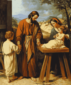 Christ And His Parents Diamond Painting