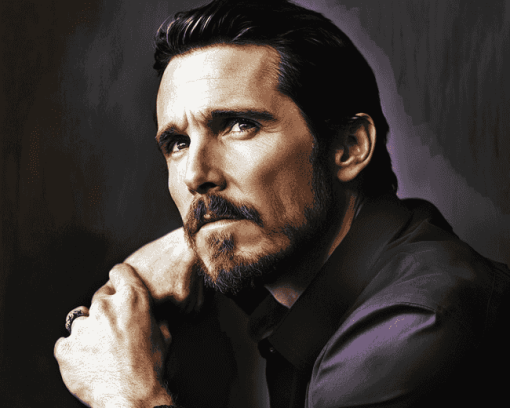 Christian Bale Famous Star Diamond Painting