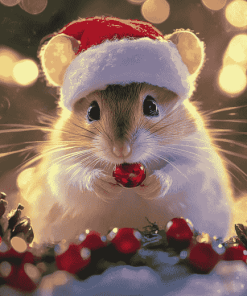 Christmas Cartoon Mouse Diamond Painting