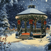 Christmas Gazebo Cartoon Diamond Painting