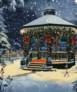 Christmas Gazebo Cartoon Diamond Painting