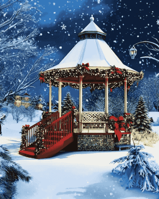 Christmas Gazebo Showcase Diamond Painting