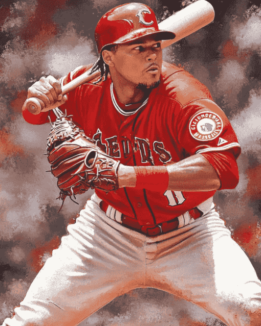 Cincinnati Reds Baseball Player Diamond Painting