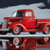 Classic Red Pickup Truck Diamond Painting