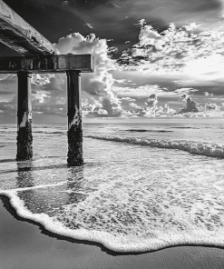 Clearwater Beach Black And White Diamond Painting